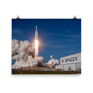 SpaceX Falcon Heavy Test Flight Launch Poster