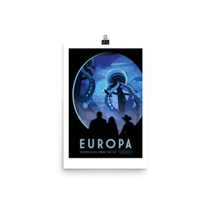 NASA Europa Retro Poster