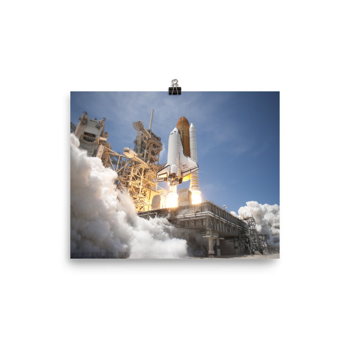 Space Shuttle Atlantis Launch Poster