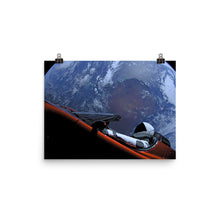 Spacex Starman In Tesla Above Earth Poster