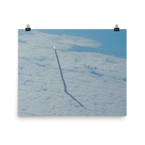 Space shuttle Endeavour Bursting Through the Clouds Poster