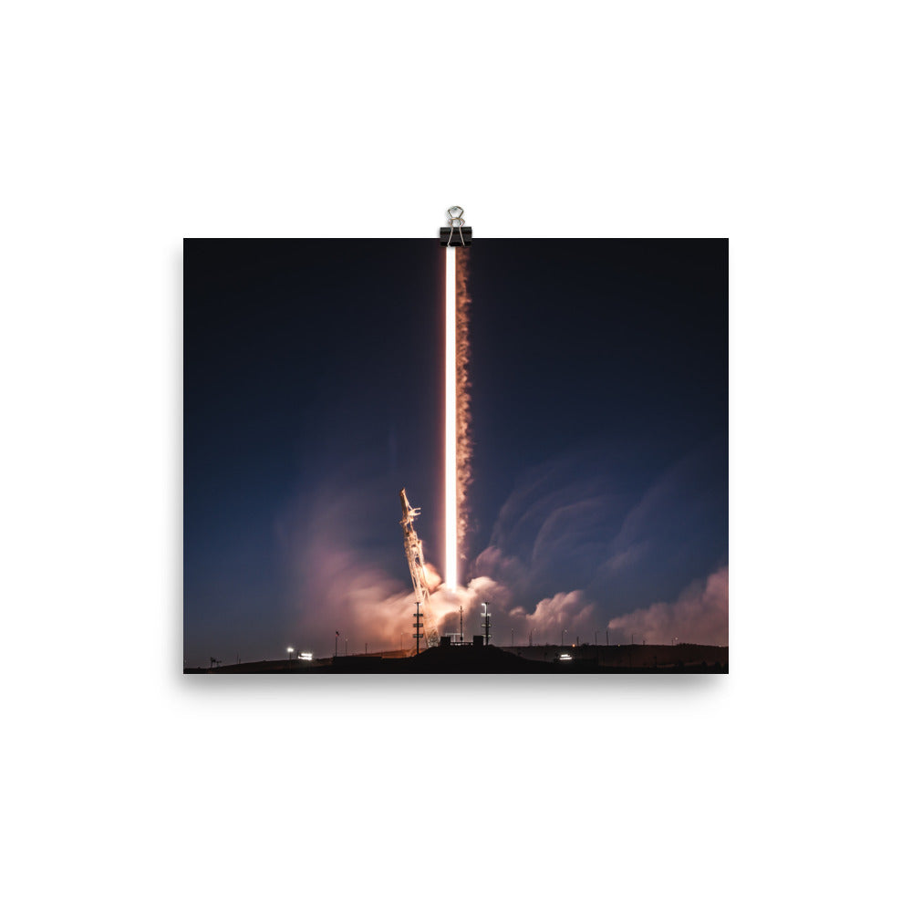 SpaceX PAZ Mission Launch Plume Poster