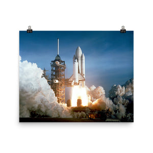 Space Shuttle Columbia Launch Poster