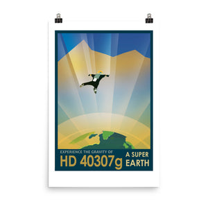 NASA HD 40307g Retro Poster
