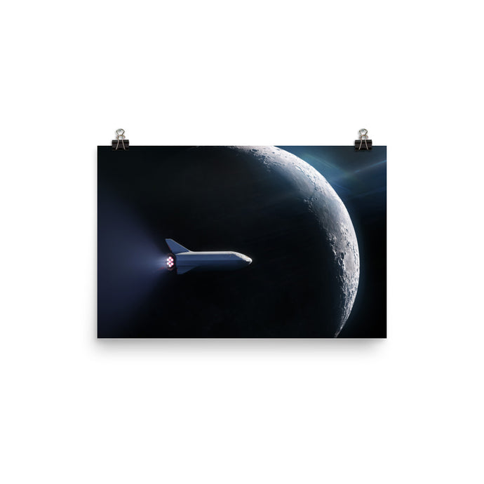 SpaceX BFS Moon Poster