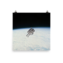 NASA Astronaut Robert Stewart above Earth Poster