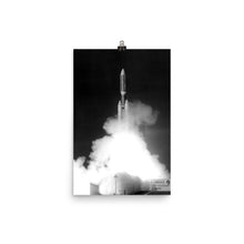 Voyager 1 Launch Black & White Poster