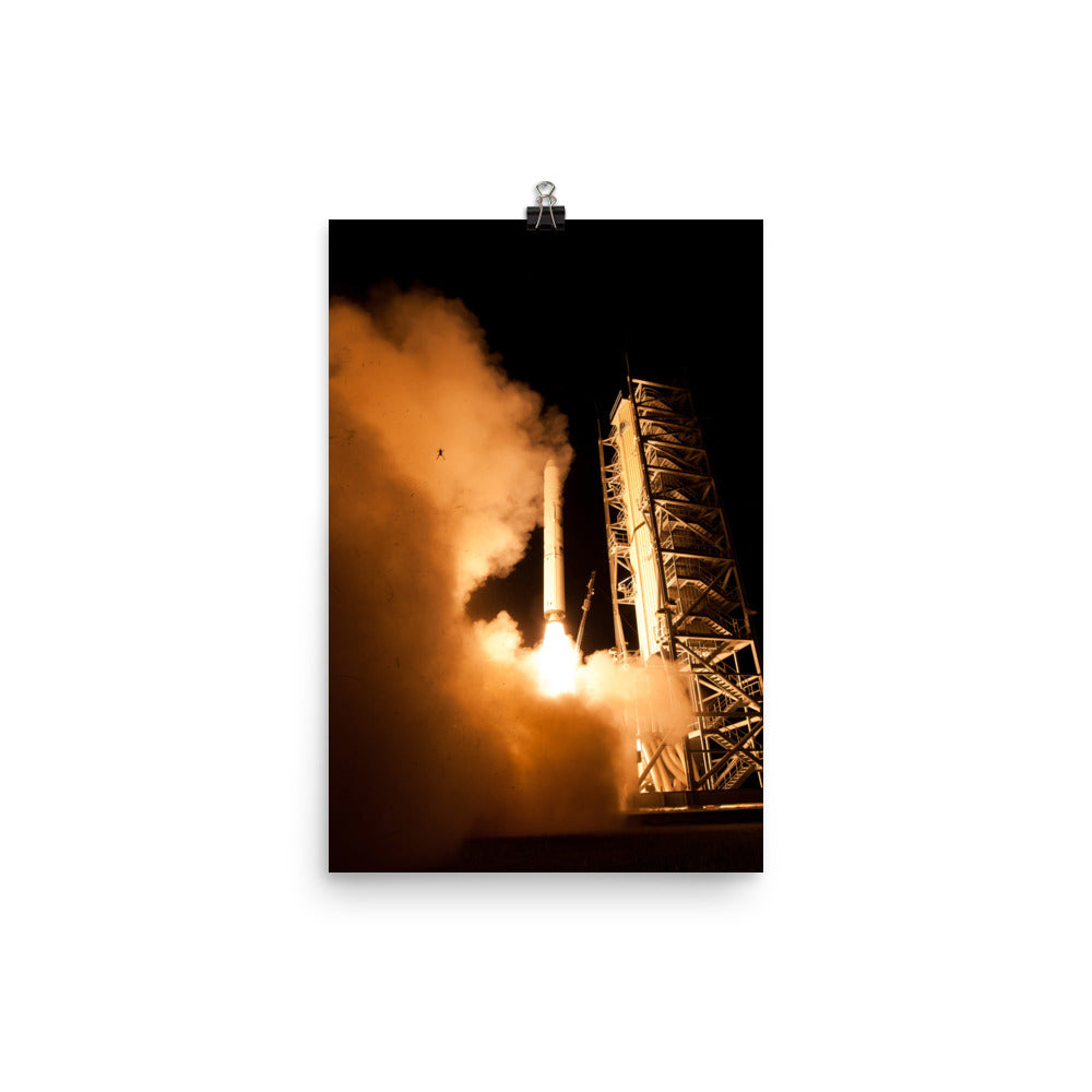 LADEE Launch with Rocket Frog Poster