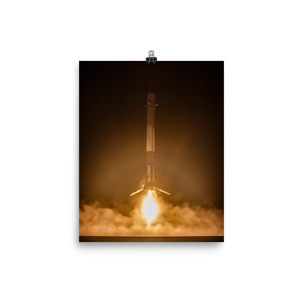SpaceX Falcon 9 First Stage Landing Poster