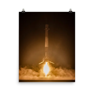 SpaceX Falcon 9 First Stage Landing Poster